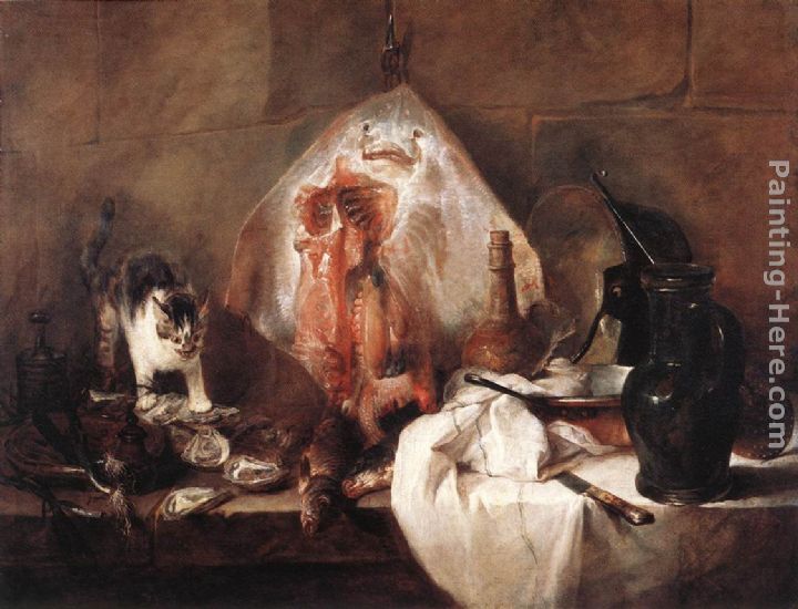 The Ray painting - Jean Baptiste Simeon Chardin The Ray art painting